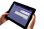 An ipad showing pinforce software
