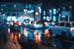 Blurred city at night.