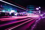 Long exposure of city traffic at night