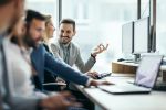 Business people working together in an office