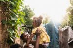 Brazilian children playing in the community